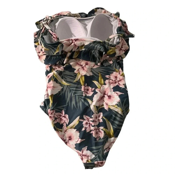 KONA Sol women's size small floral bathing suit with adjustable straps - Picture 2 of 4